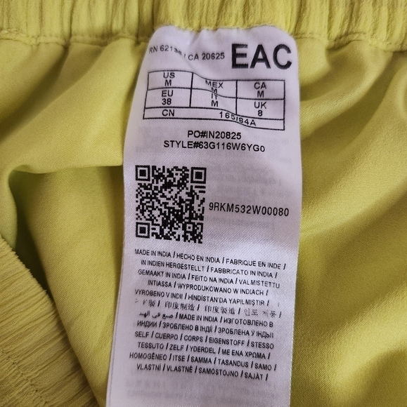 Marciano Yellow High Slit Beaded Pants - Picture 8 of 9